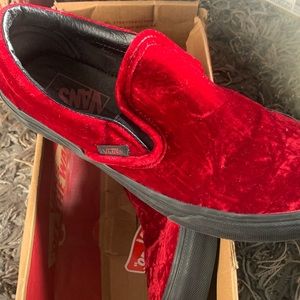 Velvet slip on Vans